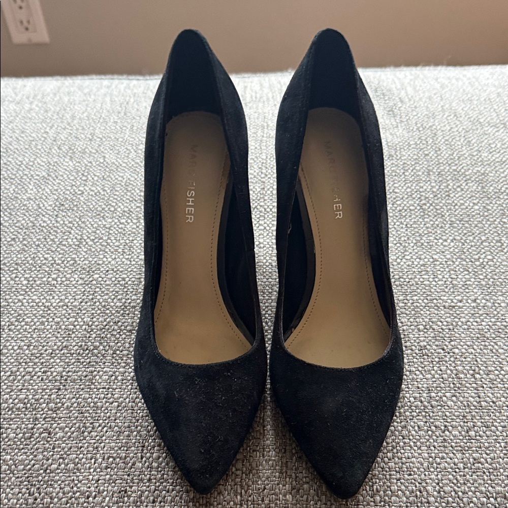 Marc Fisher Elegant Black Suede Heels